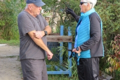 Flower Ceremony Oct 2022 Pam with Ron from the Outpost