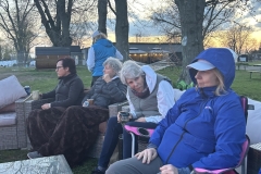 campfire at the lake