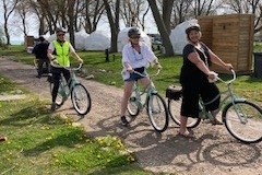 biking to winery