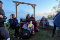 campfire at the lake