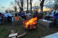 campfire at the lake